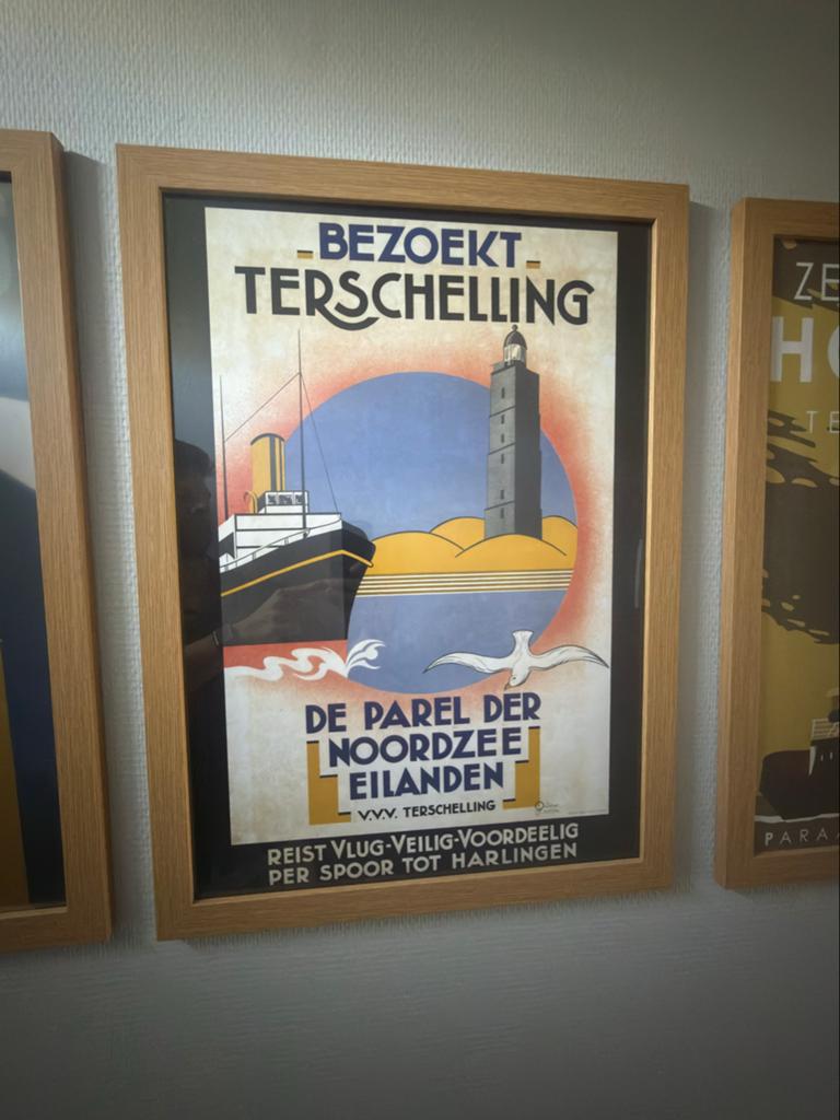 Diverse ingelijst posters Terschelling - 46x64 cm, Ophalen, Minder dan 50 cm, Gebruikt, 50 tot 75 cm