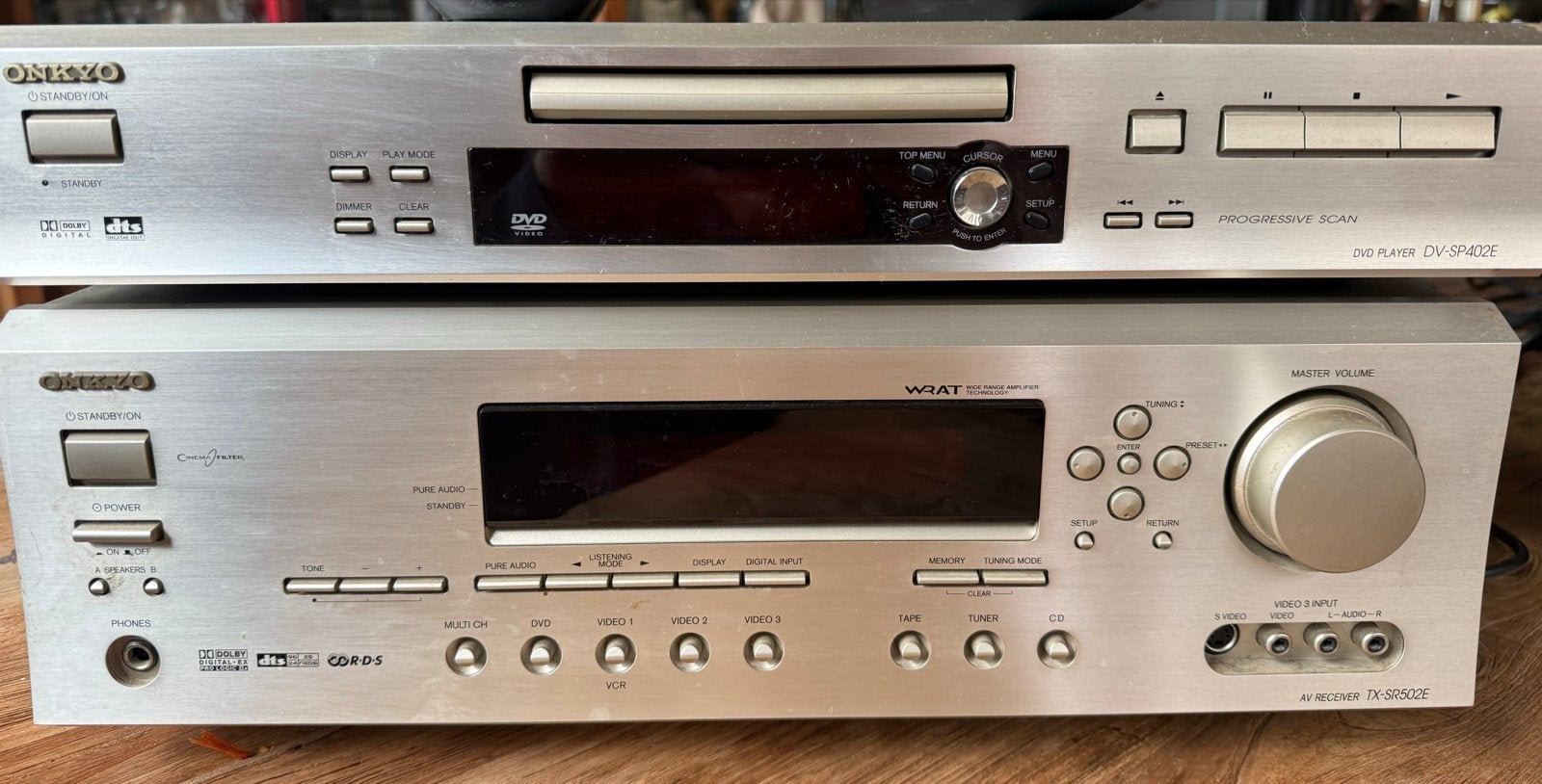 Onkyo DVD-speler DV-SP402E met AV Receiver TX-SR502E, Ophalen, Gebruikt, Dvd-speler, Overige merken