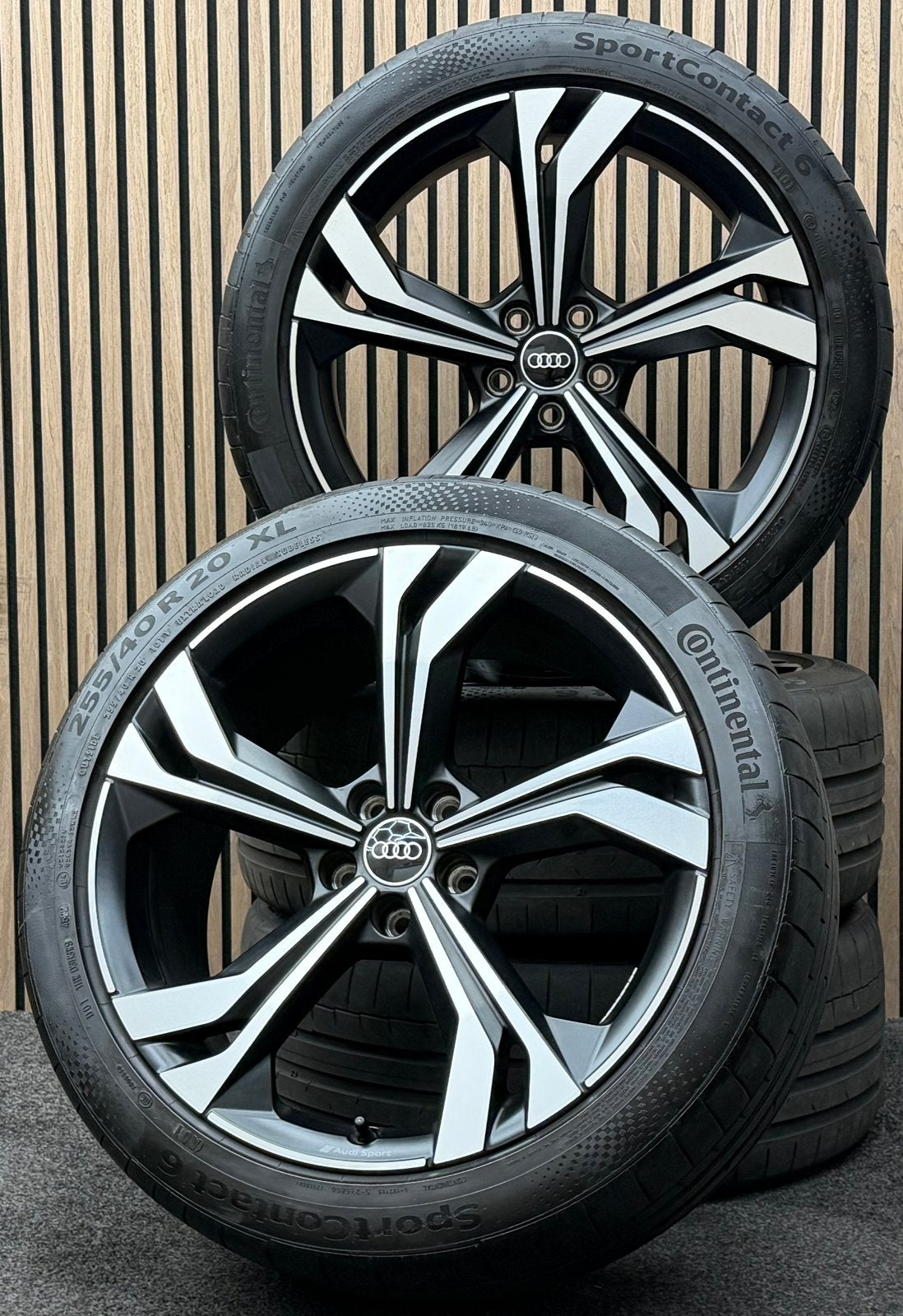 Originele 20 inch Audi Sport Q3 5x112 ET38 Continental AO, Ophalen, 255 mm, ., Banden en Velgen
