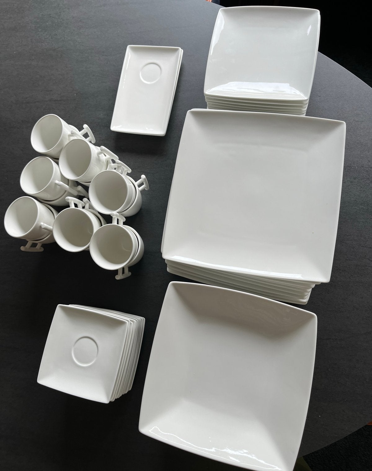 61-delig Yong servies (extra strong new bone china) - wit, Ophalen