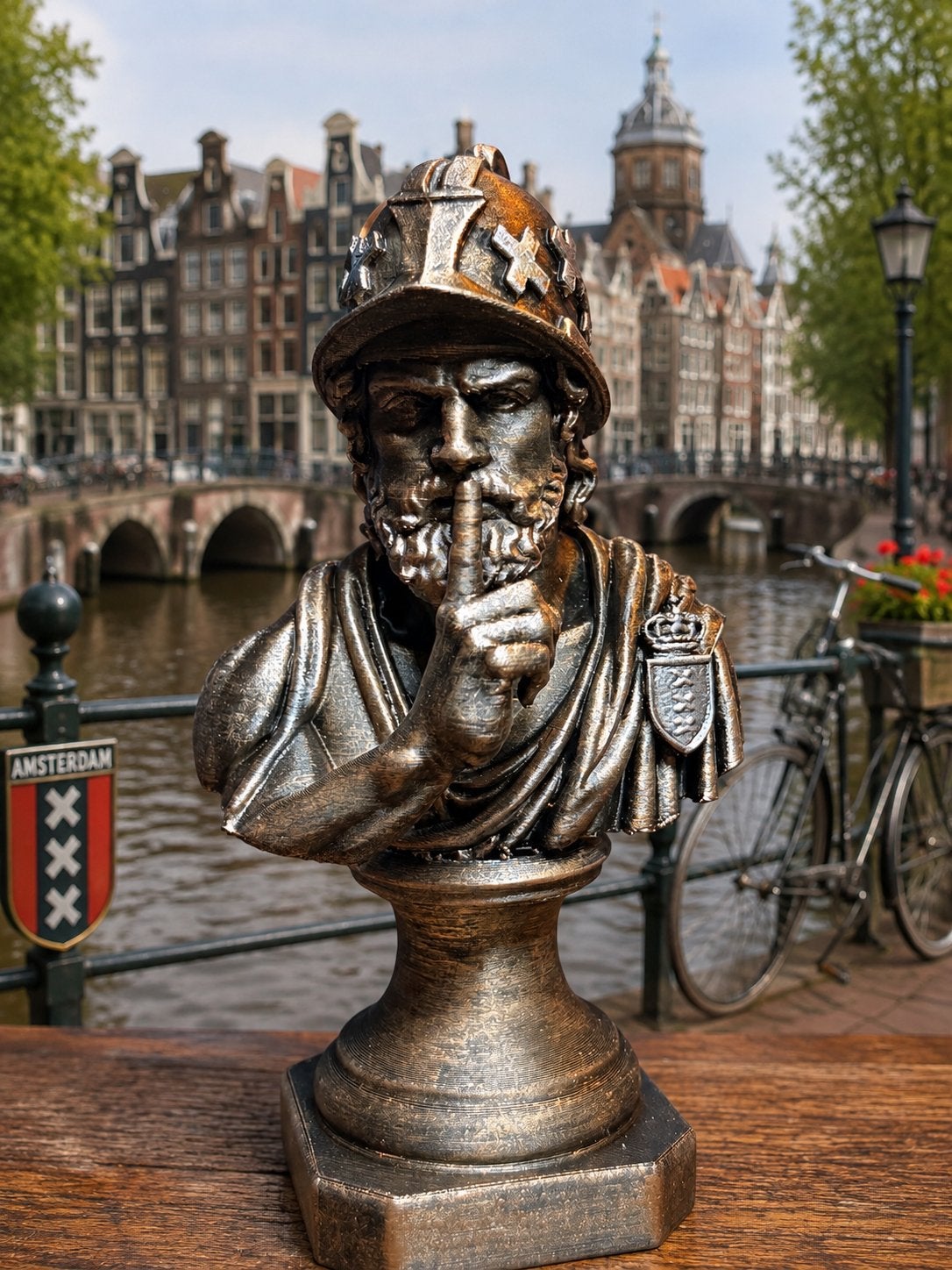Amsterdam Ajax beeldje,brons met zilver  of in zwart, Verzamelen, Beelden en Beeldjes, Ophalen, Nieuw, Overige typen
