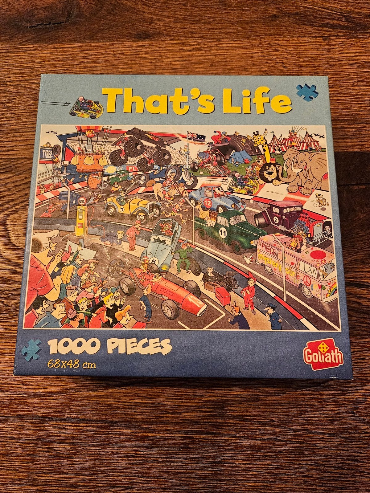 Goliath That's Life Legpuzzel: car race, Ophalen of Verzenden, 500 t/m 1500 stukjes, Zo goed als nieuw, Legpuzzel
