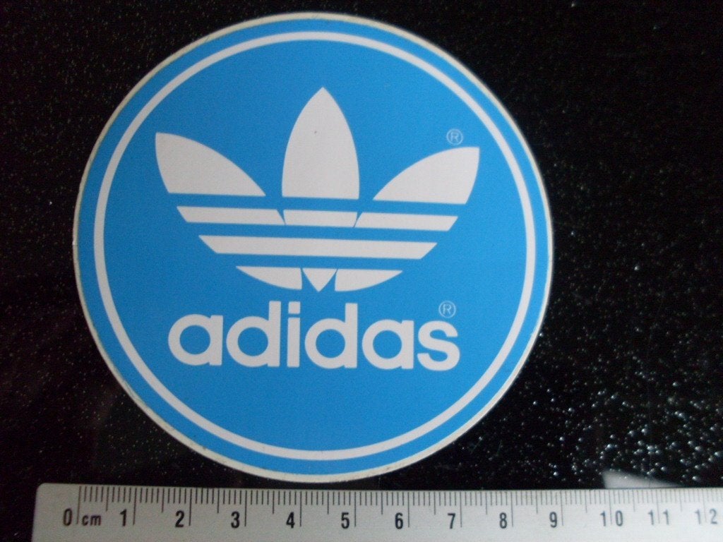 sticker adidas logo 90mm doorsnede, Verzenden, Zo goed als nieuw, Merk