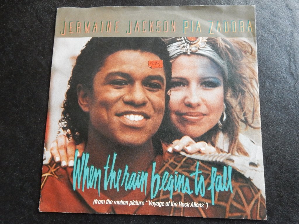 ermaine Jackson & Pia Zadora - When the rain begins to fall, Ophalen of Verzenden, Zo goed als nieuw, Pop