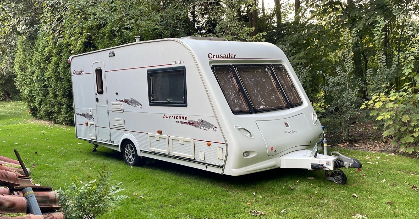 Elddis Crusader Hurricane Caravan met Mover en Voortent, Schokbreker, Elddis, Rondzit, Particulier