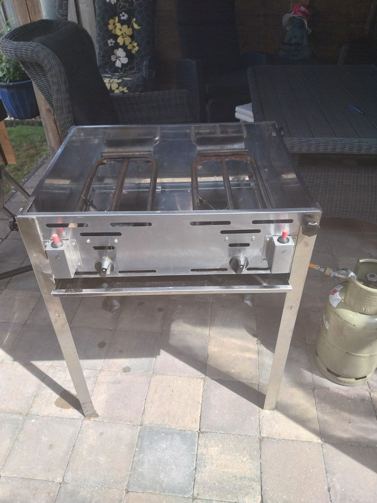 Hendi Gas BBQ Grill - RVS, zgan, Ophalen, Gebruikt, Hendi