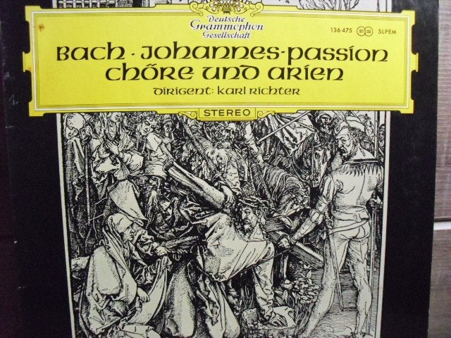 Bach "Johannes Passion - Chore Und Arien" (DG) LP, LP, Gebruikt, Ophalen of Verzenden, 12 inch