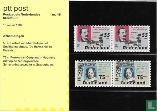 Postzegelmapje M45 Nederlandse Literatuur 1987 NL, Postzegels en Munten, Ophalen of Verzenden