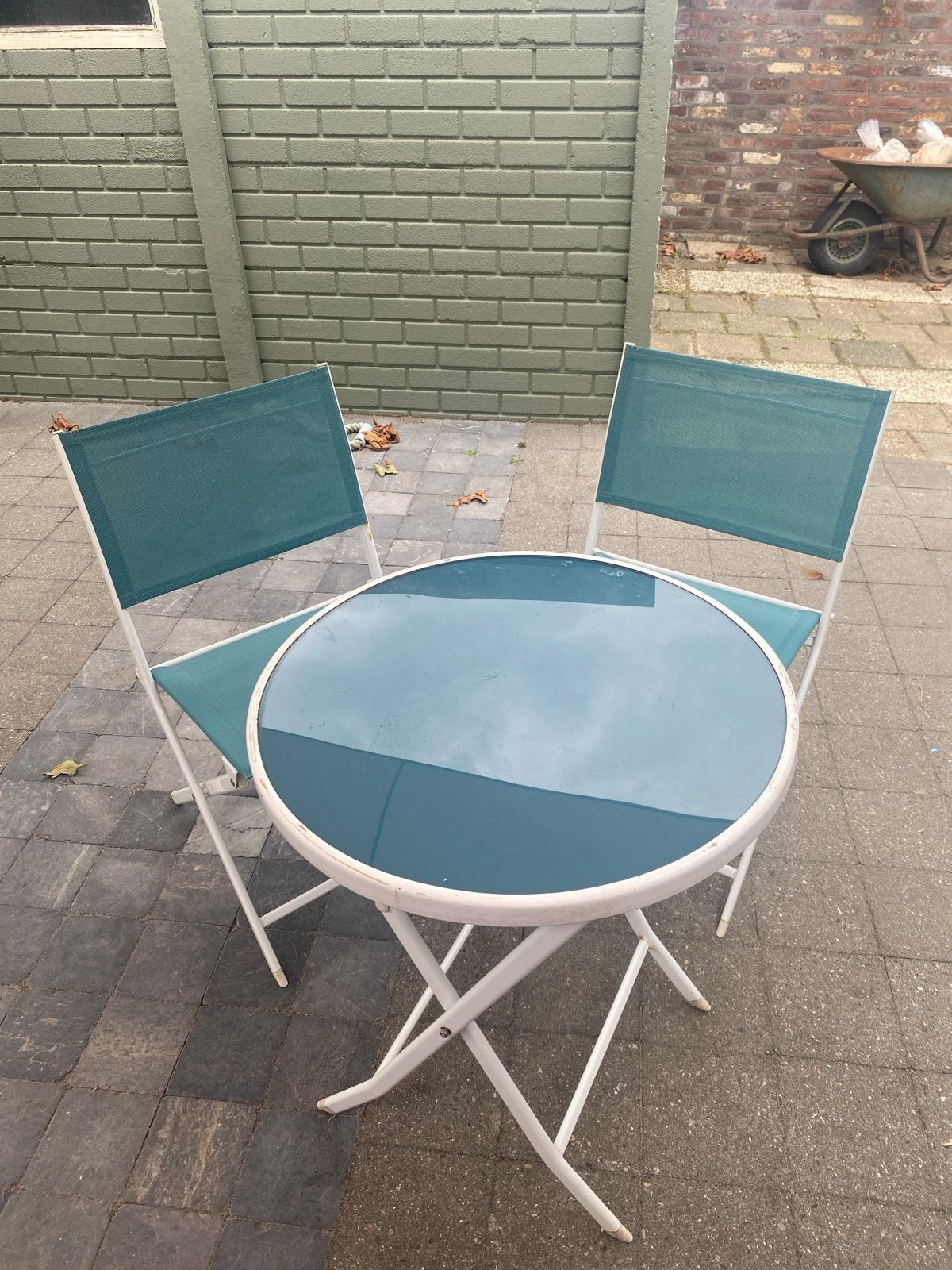 Bistro tuinset inklapbaar, Overige materialen, Gebruikt, Eettafel, Tuinset