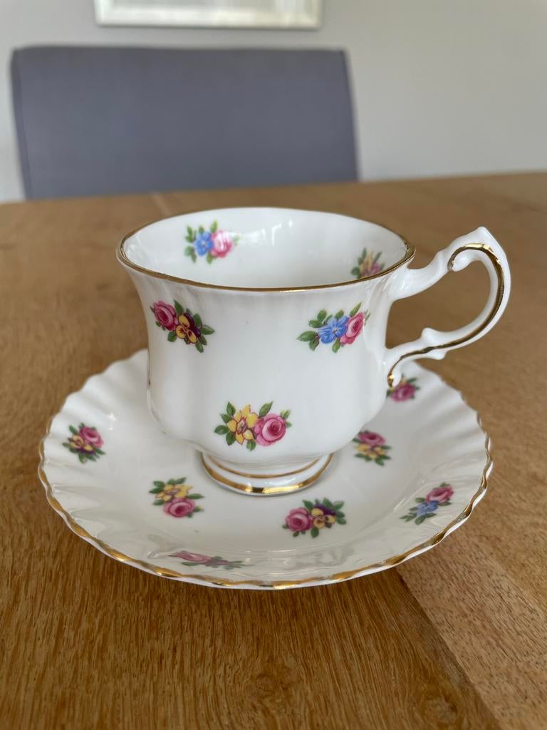 Vintage H&M The Fine Bone China kop en schotel, Ophalen