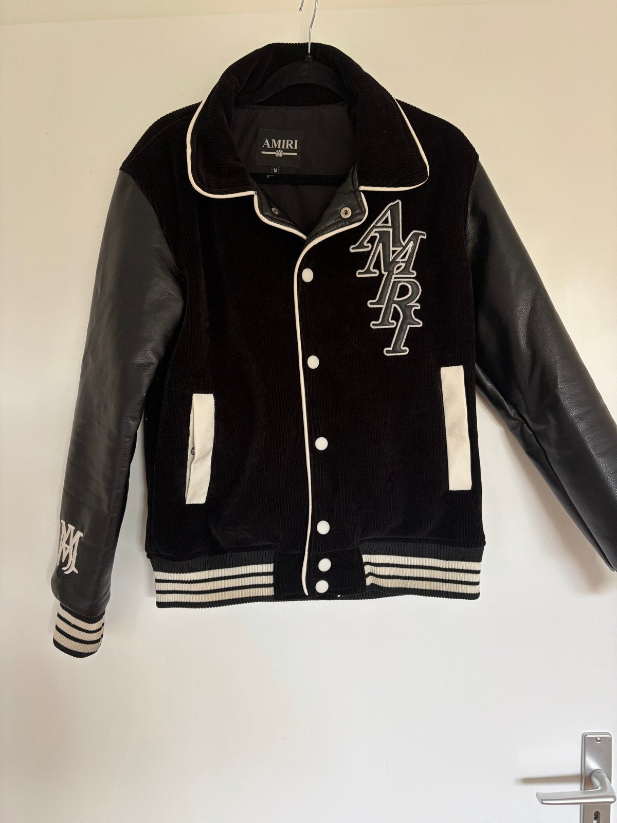 AMIRI Teddy Cord Bomber Jacket - Maat M, Ophalen of Verzenden, Zo goed als nieuw, Maat 48/50 (M), Zwart