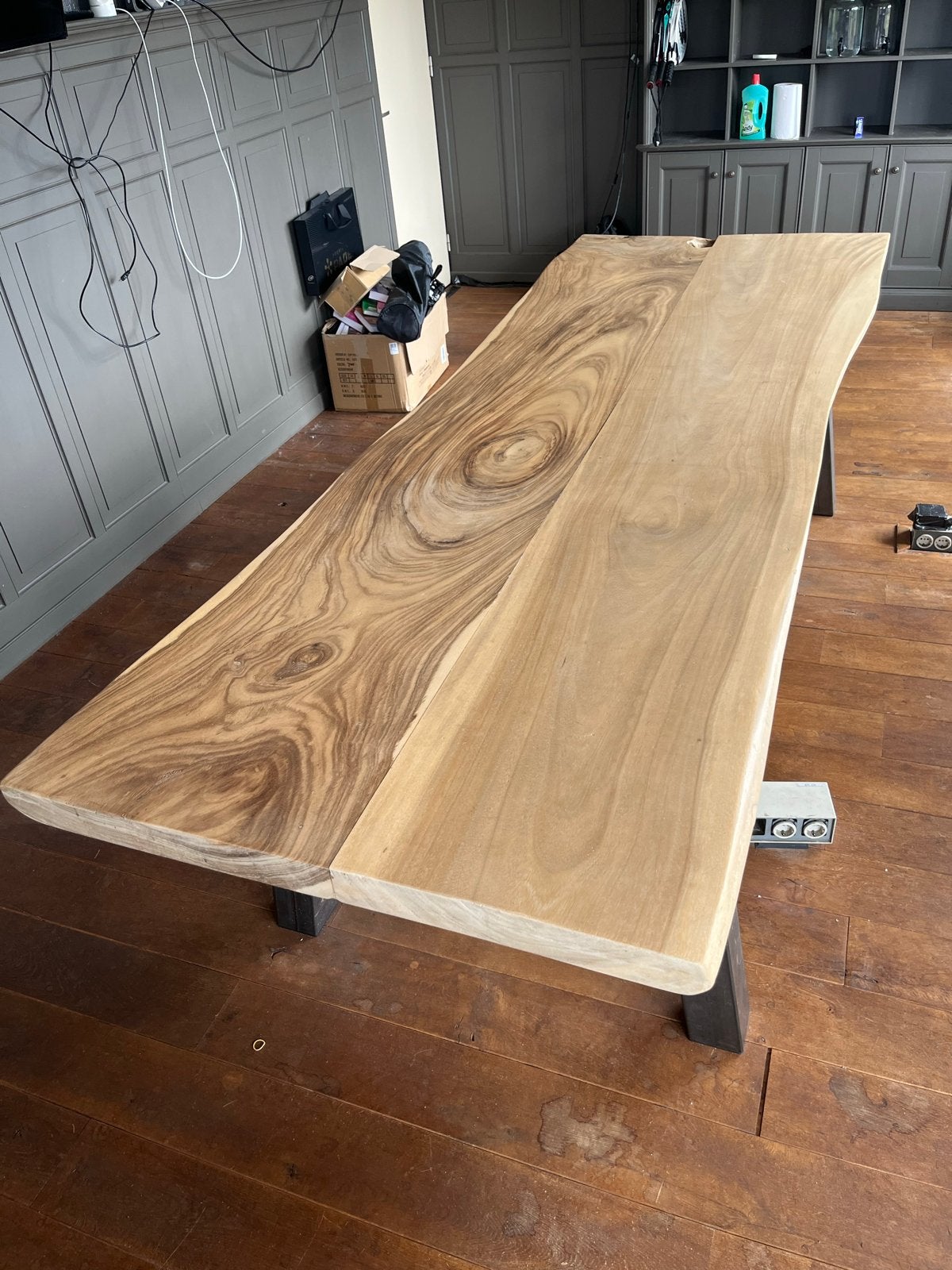Boomstam tafel 3 meter, Ophalen, 200 cm of meer, 50 tot 100 cm, Zo goed als nieuw