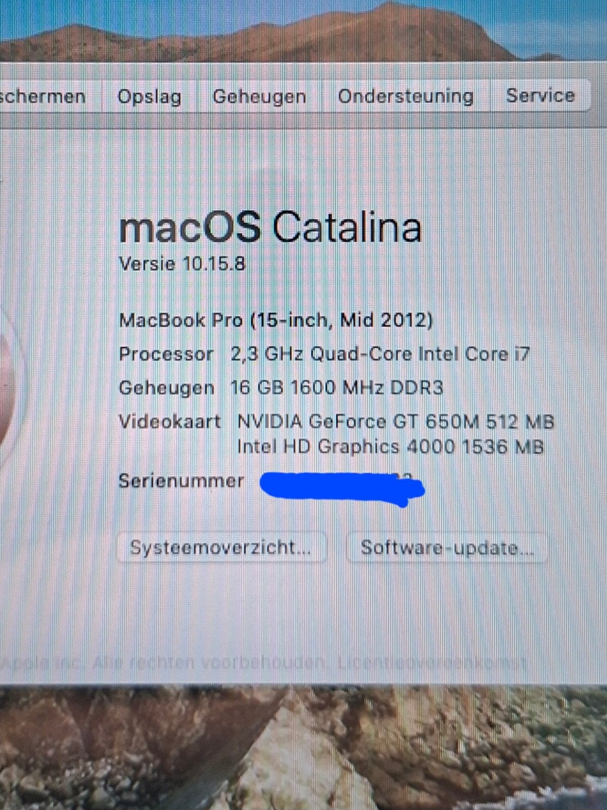 Te koop Apple MacBookPro 2012  15,4 inch, Computers en Software, Apple Macbooks, Ophalen, 15 inch, MacBook Pro, 2 tot 3 Ghz