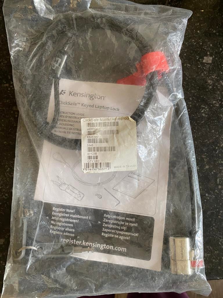 Kensington ClickSafe keyed laptop lock, Ophalen of Verzenden, Nieuw