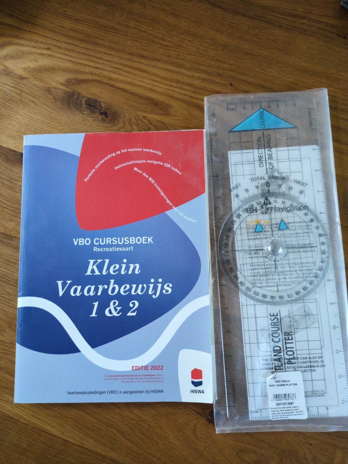 Cursusboek Vaarbewijs 1&2 met plotter en instructiefolder, Ophalen of Verzenden, Nieuw, Overige niveaus