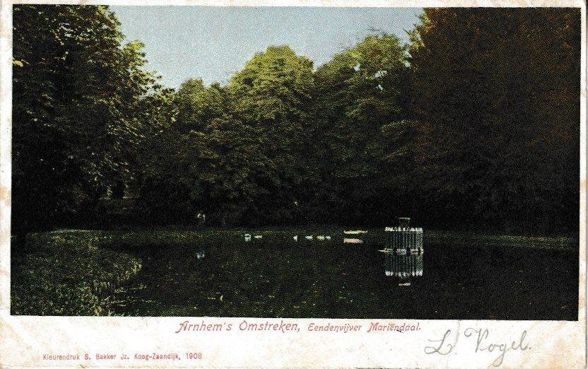 ARNHEM - VIJVER MARIËNDAAL, Ophalen of Verzenden, Voor 1920, Gelopen, Gelderland