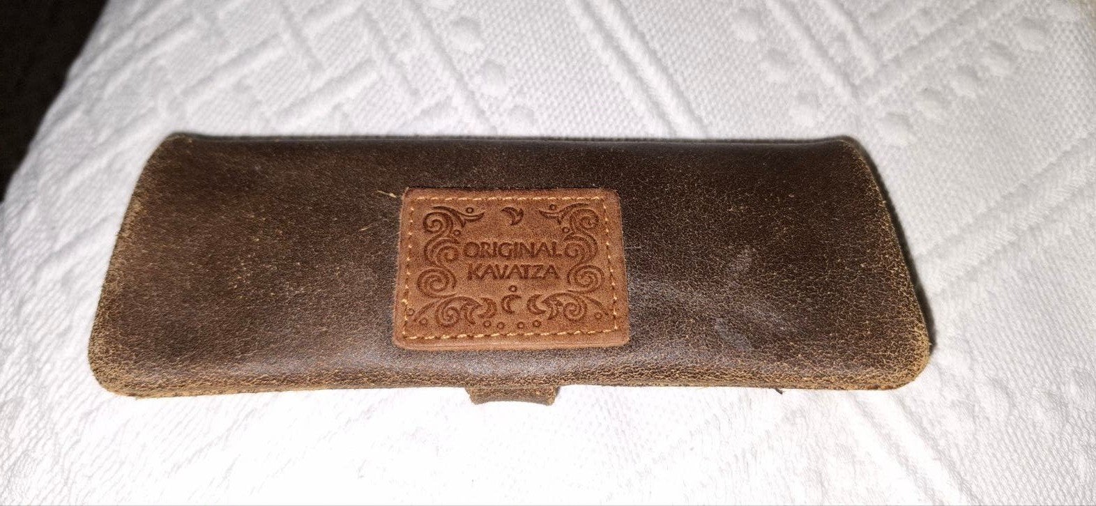 Original kavatza etui voor Jointjes leer met plankje, Ophalen of Verzenden