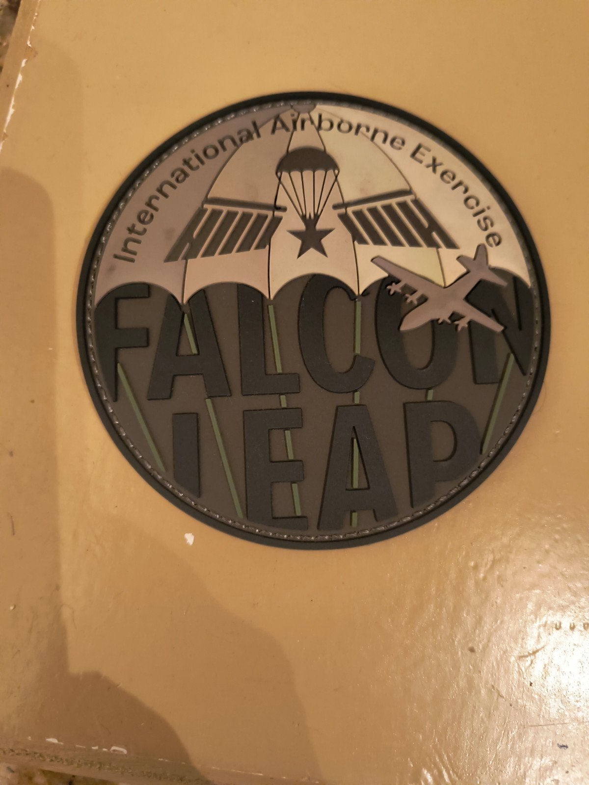 Fapcon Leap International Airborne Exercise Schouderembleem, Verzamelen, Ophalen of Verzenden, Luchtmacht, Overige gebieden, Embleem of Badge