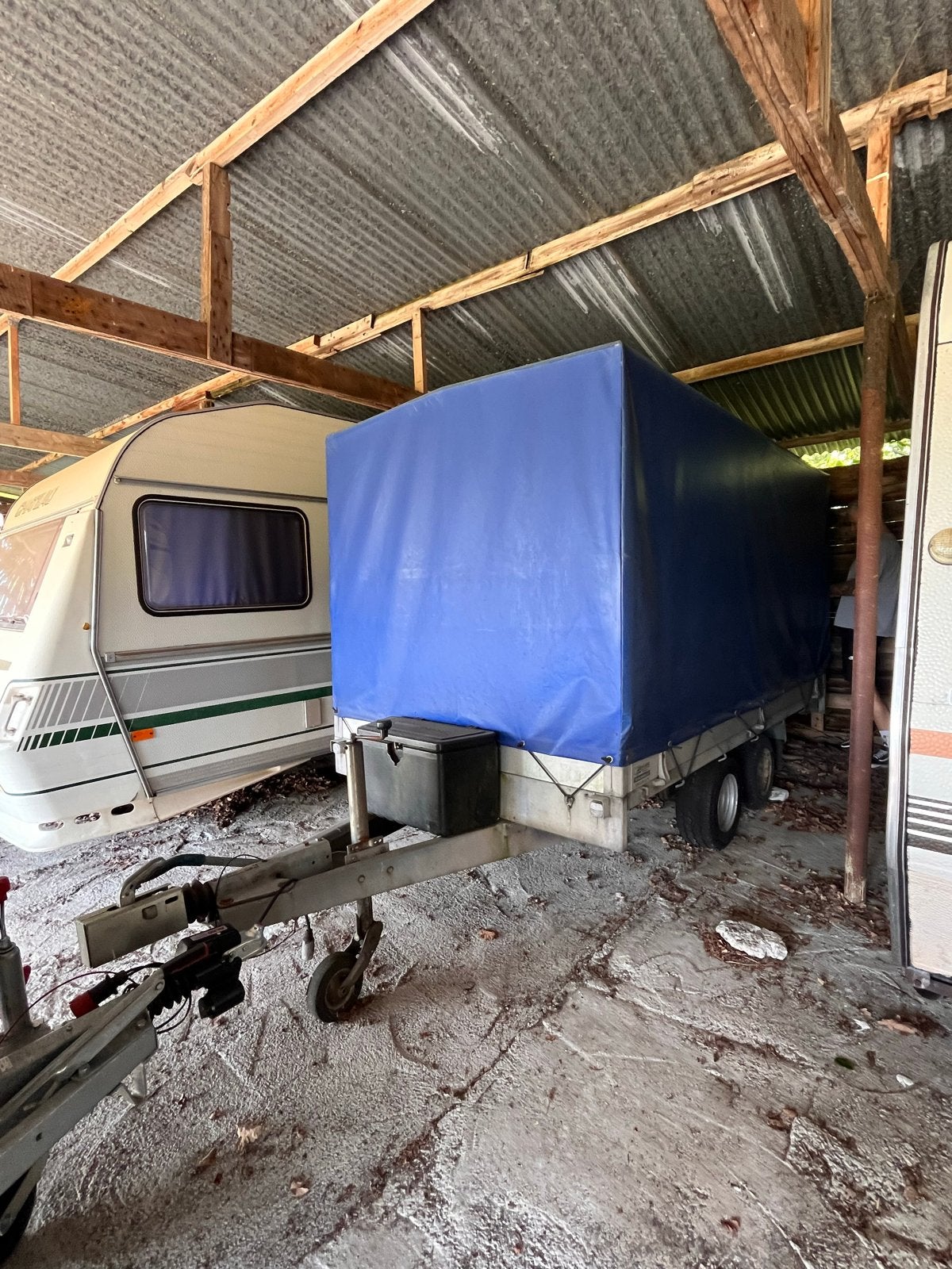Vlemmix 2-assige middenasaanhanger met huif, Ophalen, Gebruikt