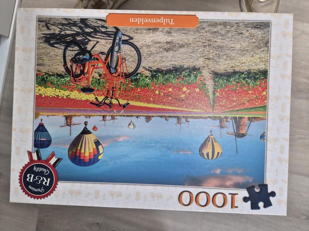Legpuzzel Tulpenvelden 1000 stukjes R&B Quality, Ophalen, 500 t/m 1500 stukjes, Nieuw, Legpuzzel