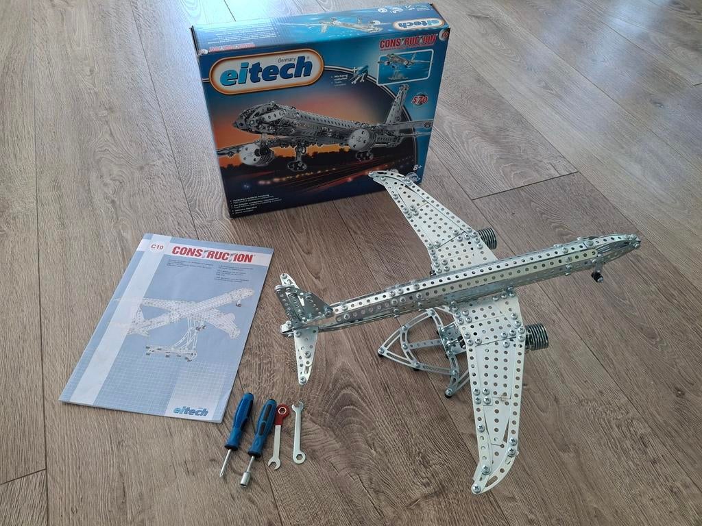 Eitech C10 Constructie Vliegtuig Metaalbouwdoos Compleet, Overige merken, Ophalen of Verzenden, Zo goed als nieuw, Groter dan 1:72