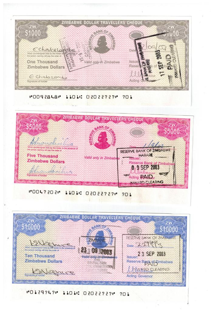 Zimbabwe, emergency notes (noodgeld) ND2003, Verzenden, Zimbabwe