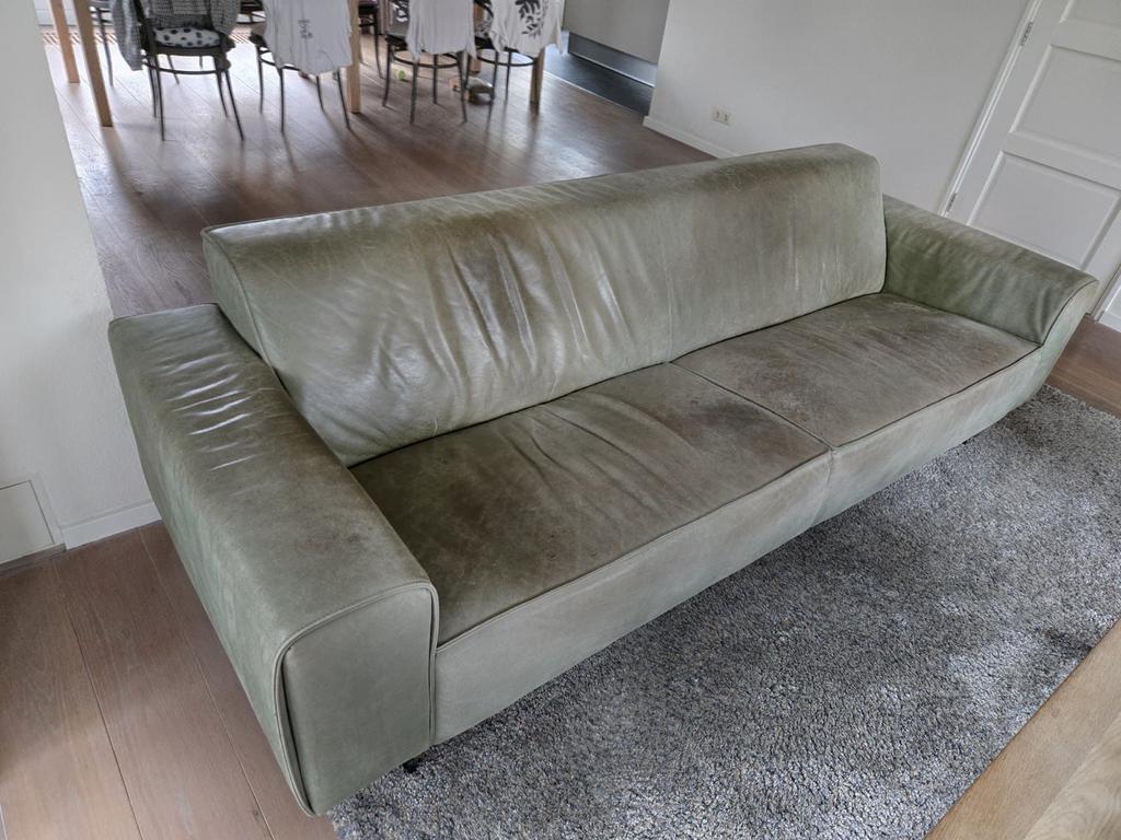 Leren bank, Ophalen, Gebruikt, 200 tot 250 cm, Vierpersoons of meer
