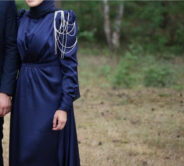 Gelegenheidsjurk Abiye, Kleding | Dames, Ophalen of Verzenden, Zo goed als nieuw, Maat 36 (S), Galajurk