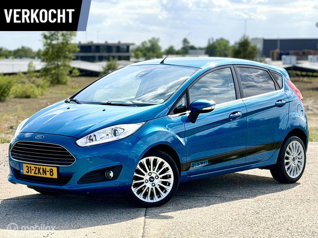 Nette Ford Fiesta 1.0 EcoBoost *Titanium*, Voorwielaandrijving, Euro 5, 101 pk, Blauw