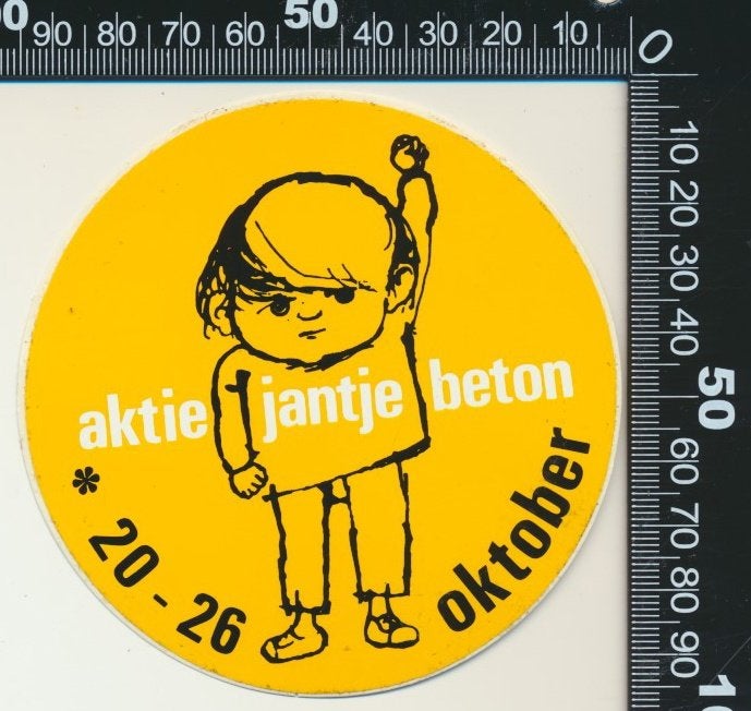Sticker: Jantje Beton - Oktober, Ophalen of Verzenden, Zo goed als nieuw, Bedrijf of Vereniging