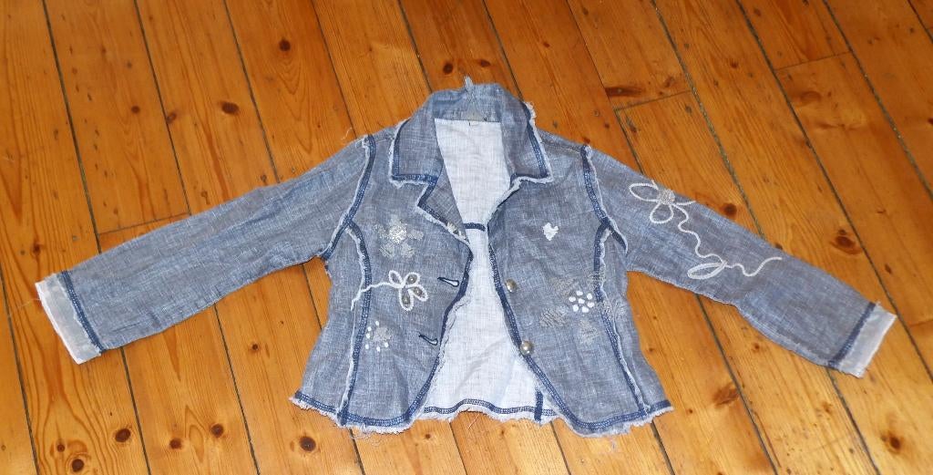 nieuw linnen Carbone vest jasje maat 128, Meisje, Carbone, Trui of Vest, Ophalen of Verzenden