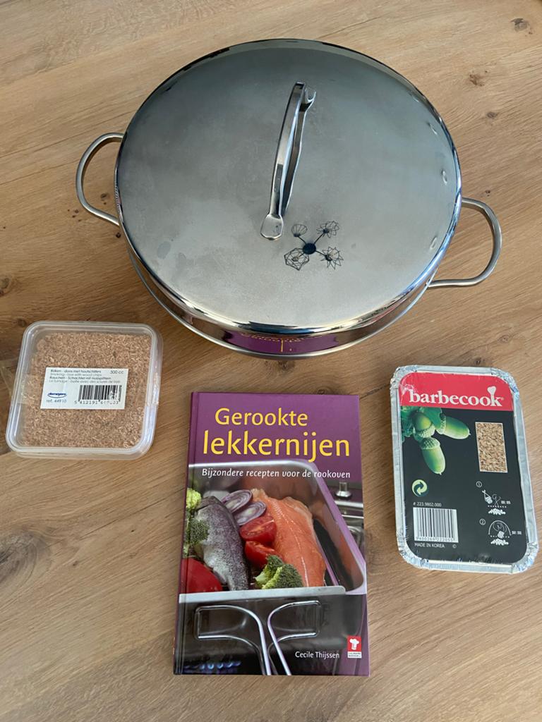 Rookpan Demeyere Resto met boek en rookmot, Huis en Inrichting, Keuken | Potten en Pannen, Ophalen, Gebruikt, Rvs, Overige typen