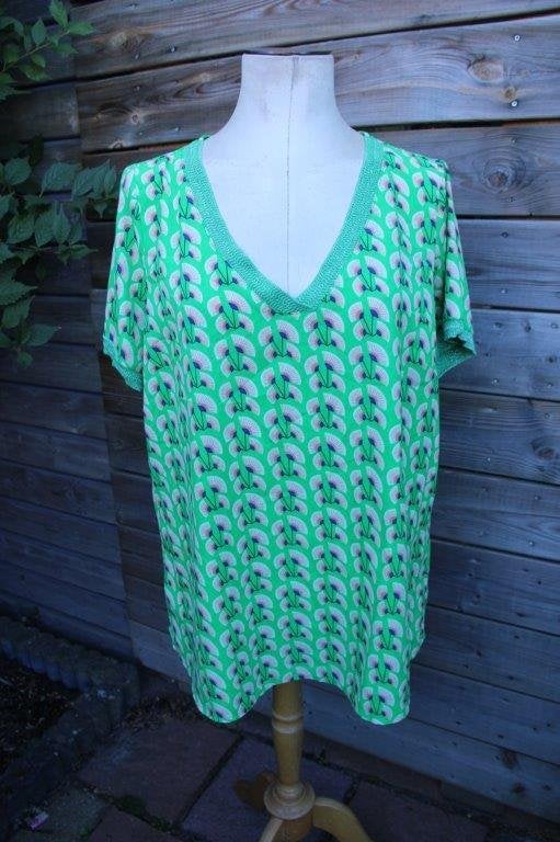 Tuniek groen/ creme/ oranje Paprika mt 2 (46) Vaste prijs, Maat 46/48 (XL) of groter, Ophalen of Verzenden, Zo goed als nieuw