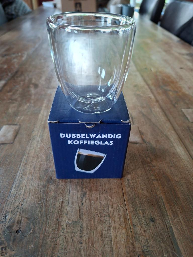Dubbelwandig koffieglas, Ophalen of Verzenden, Nieuw