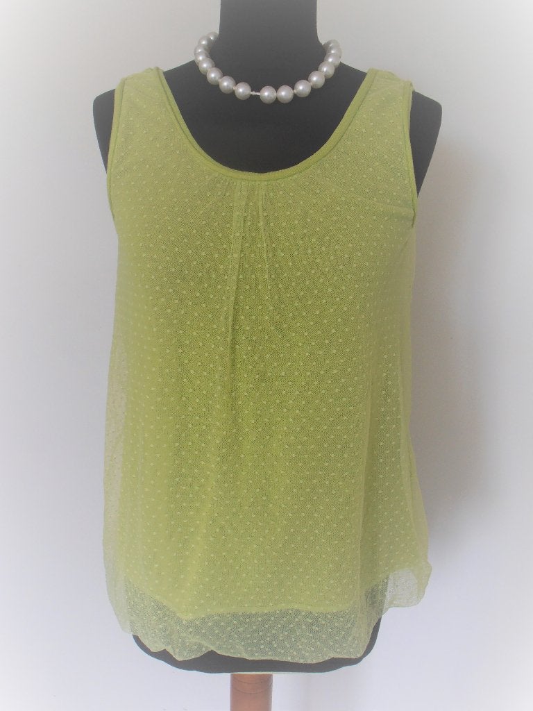 Twinset - S. Barbieri - supermooie groene top - 38, Kleding | Dames, Tops, Zo goed als nieuw, Maat 38/40 (M), Groen, Zonder mouw