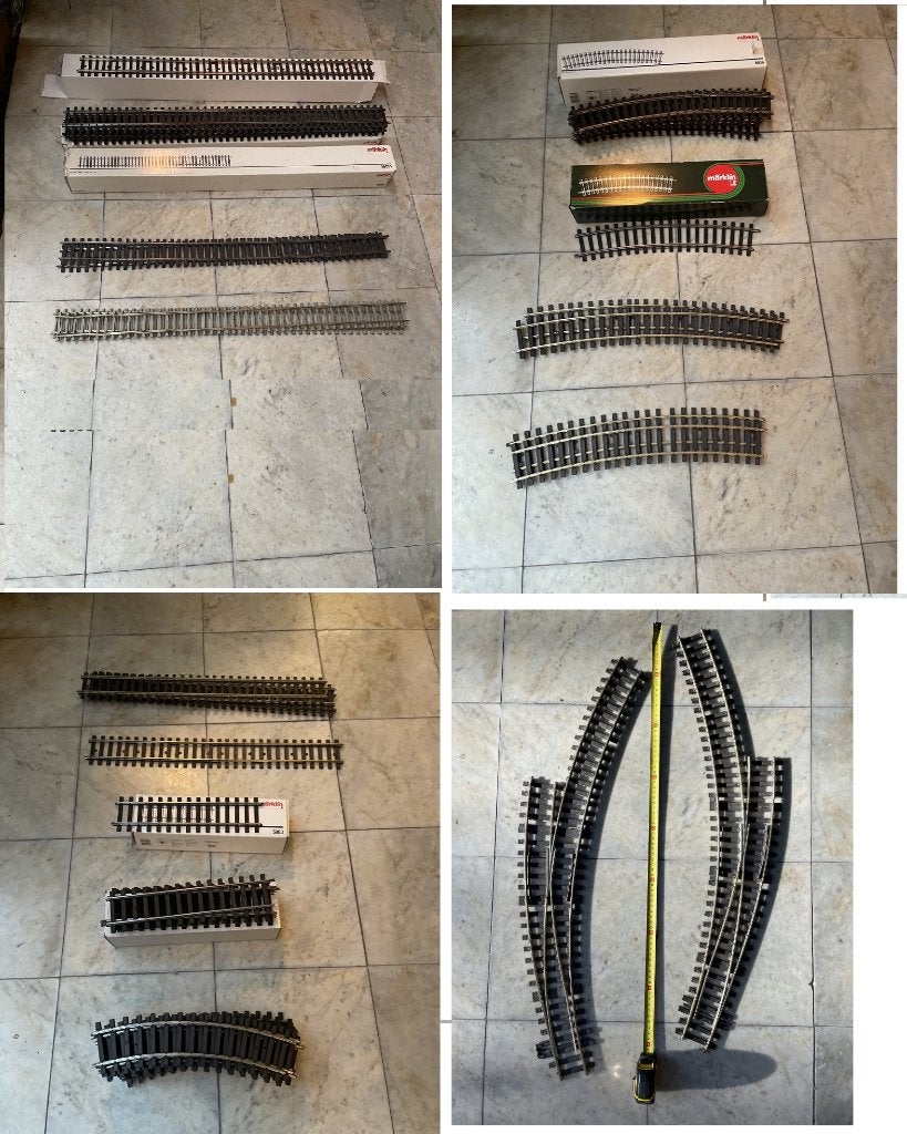 Marklin spoor 1 rails. 47m recht, 20m krom + wissels, Wisselstroom, Rails, Ophalen of Verzenden, Zo goed als nieuw