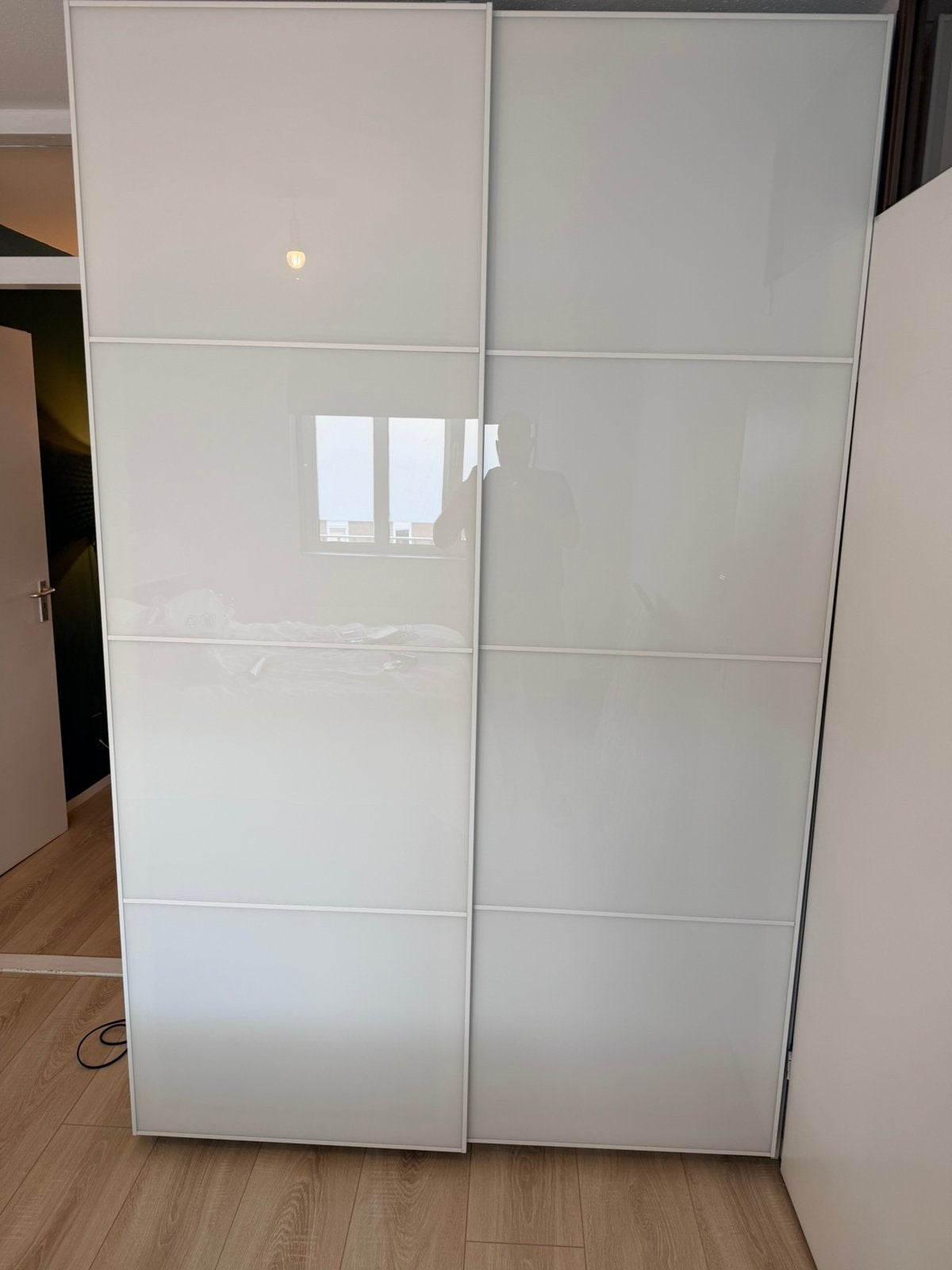 IKEA PAX kledingkast 200x60x236 cm – Schuifdeuren hoogglans, 200 cm of meer, Zo goed als nieuw, 200 cm of meer, Modern