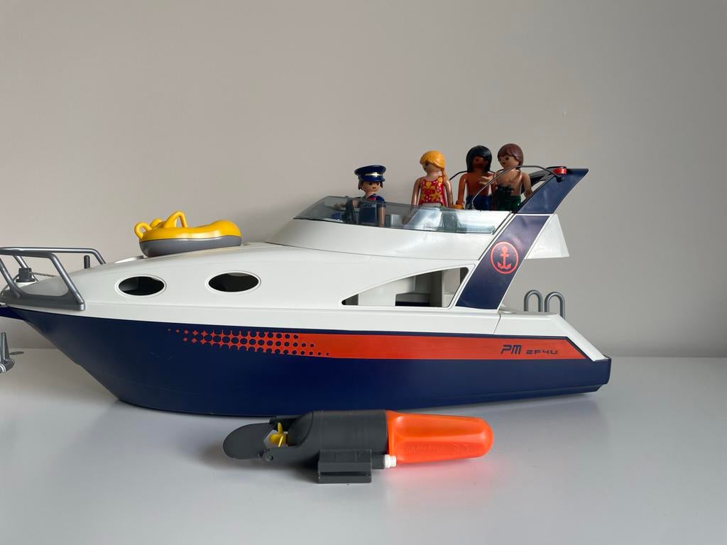 Playmobil Luxe Jacht met Familie en Accessoires, Ophalen, Zo goed als nieuw, Complete set