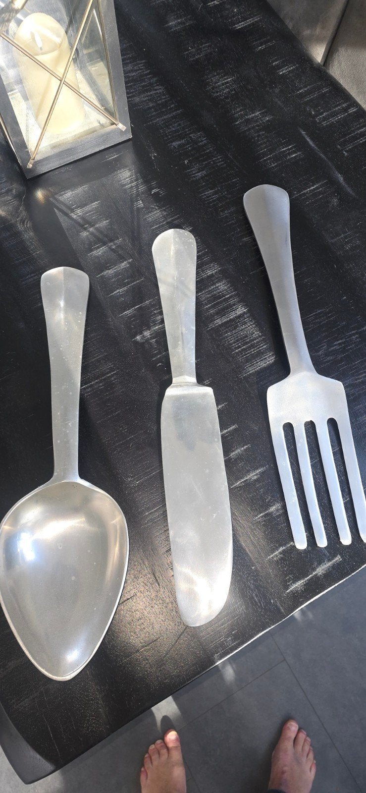 XXL RVS Bestek Set - 60 cm Decoratief, Ophalen, Bestekset, Zo goed als nieuw, Rvs of Chroom