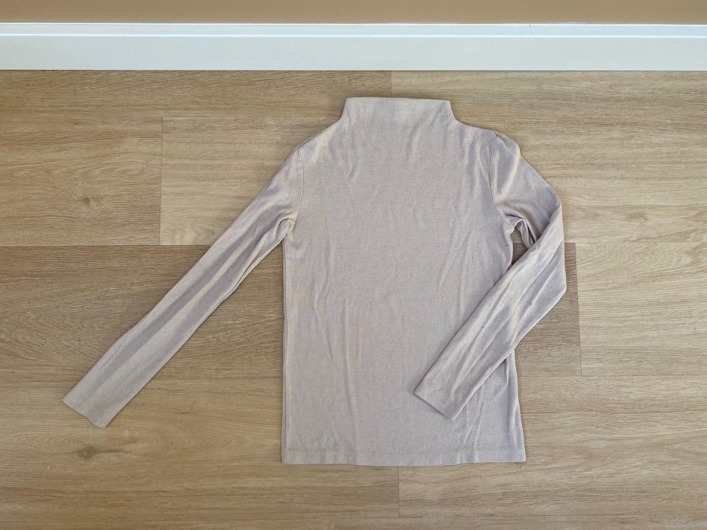 Z.g.a.n. Beige longsleeve top met col van Zara, maat M, Maat 38/40 (M), Ophalen of Verzenden, Zo goed als nieuw, Lange mouw