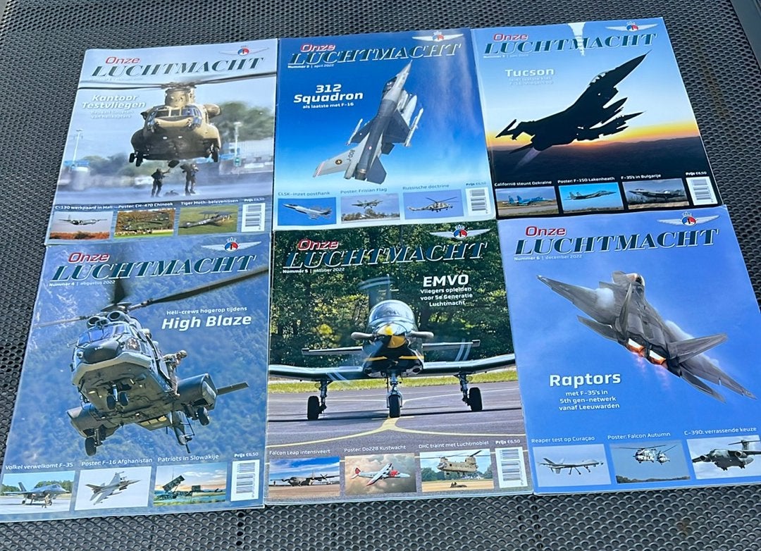 6x Onze Luchtmacht jaartal 2022, Verzamelen, Ophalen of Verzenden, Luchtmacht, Nederland, Boek of Tijdschrift