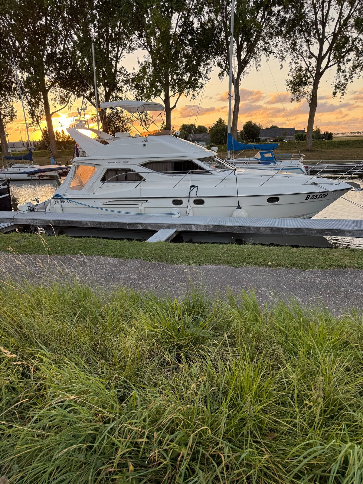 Princess 360 fly bwj 1994 te water 1996, perfecte staat, Ophalen, Binnenboordmotor, Diesel, Zo goed als nieuw