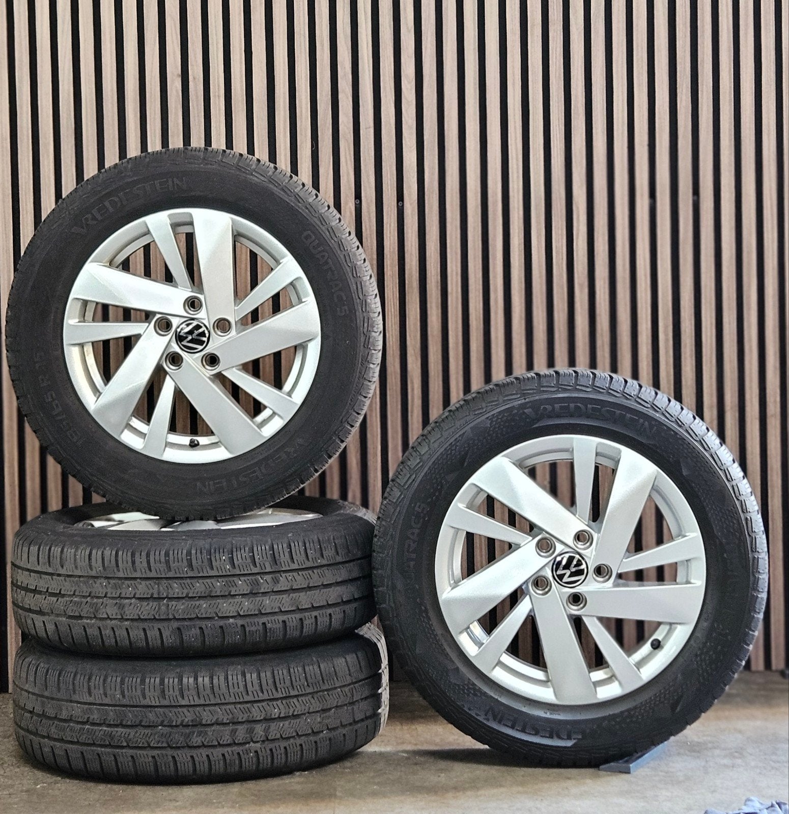 ZGAN15" Orig Volkswagen Polo Velgen+Goede Banden 5x100 ibiza, Gebruikt, 15 inch, Banden en Velgen, 185 mm