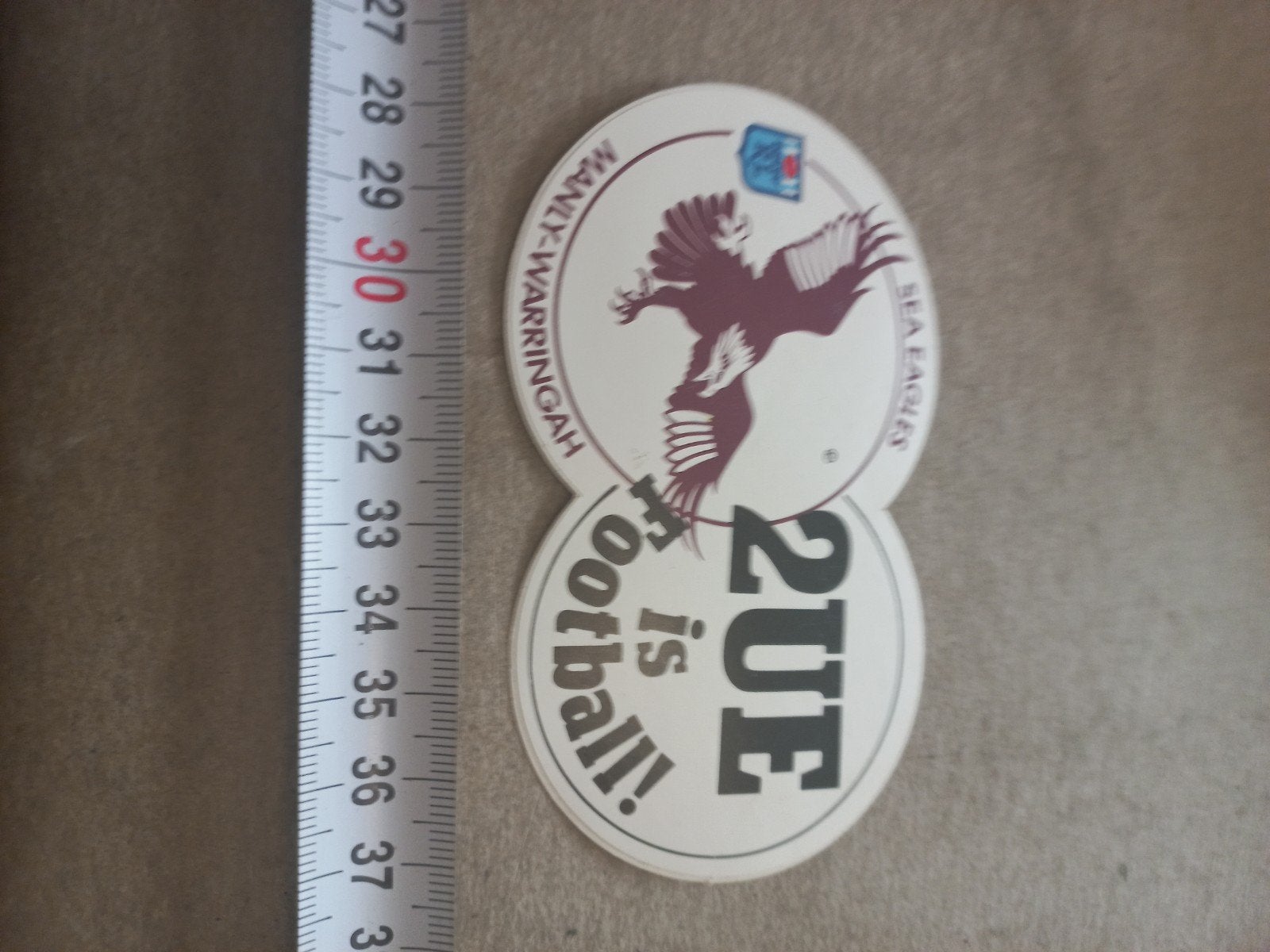 Vintage Manly-Warringah Sea Eagles 2UE is Football sticker, Verzamelen, Ophalen of Verzenden, Gebruikt, Sport