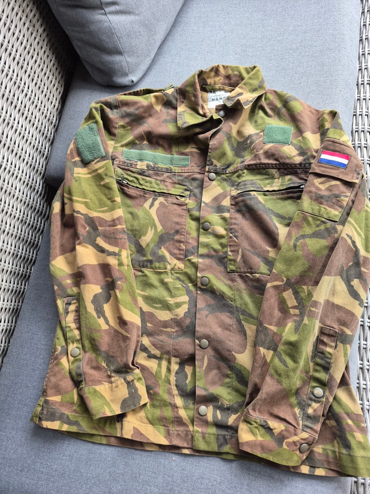 M93 Gevechts basisjas, Woodland DPM Camo, Ophalen of Verzenden, Landmacht, Nederland, Kleding of Schoenen