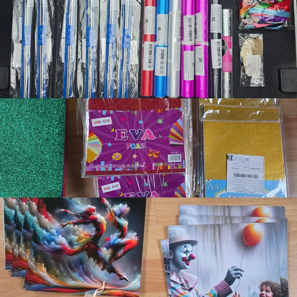 Knutselpakket: breinaalden, Glitterpapier&Meer., Overige thema's, Nieuw, Meerkleurig, Ophalen of Verzenden