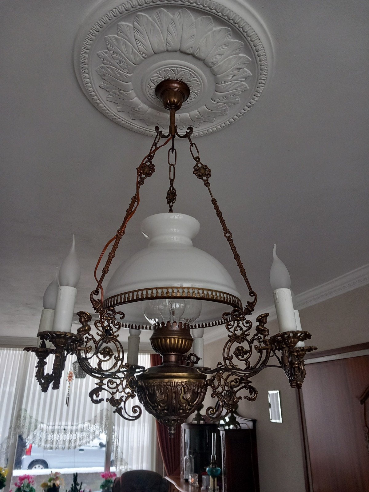 Hanglamp/kroonluchter, Huis en Inrichting, Ophalen
