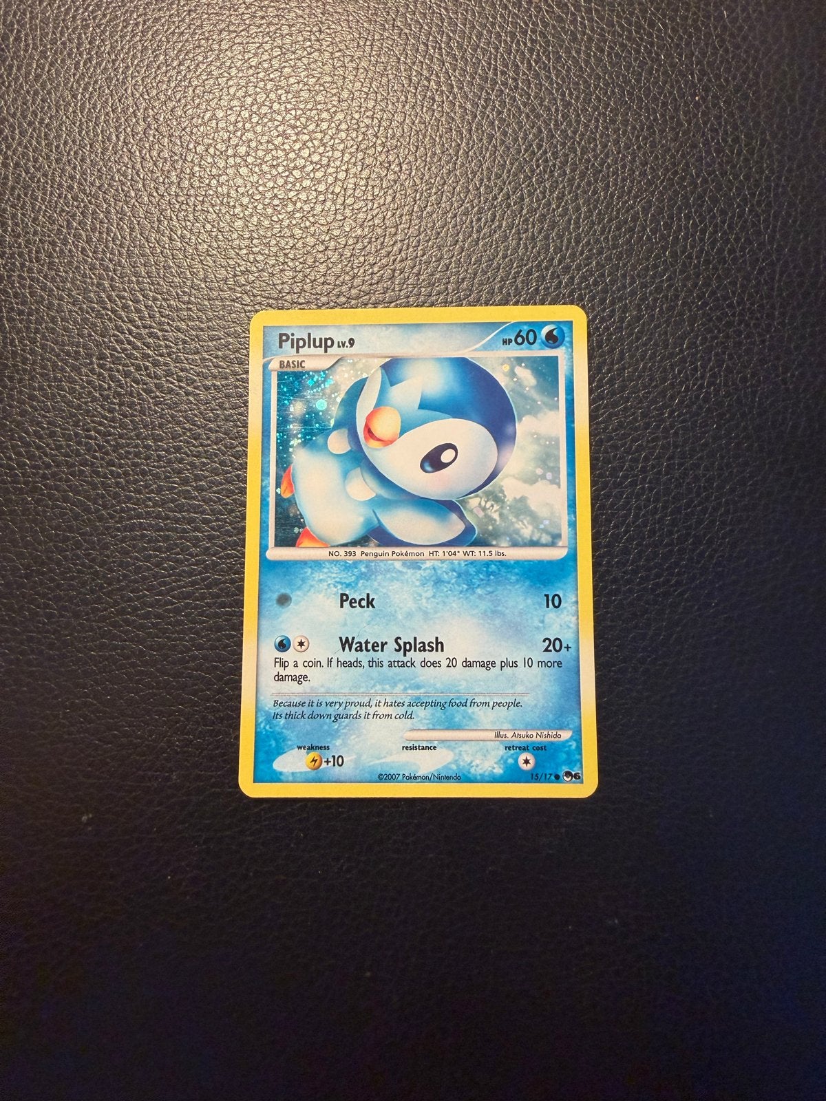 Piplup Holo 15/17 POP 2 Pokémon Kaart - POP Series, Ophalen of Verzenden, Gebruikt, Losse kaart