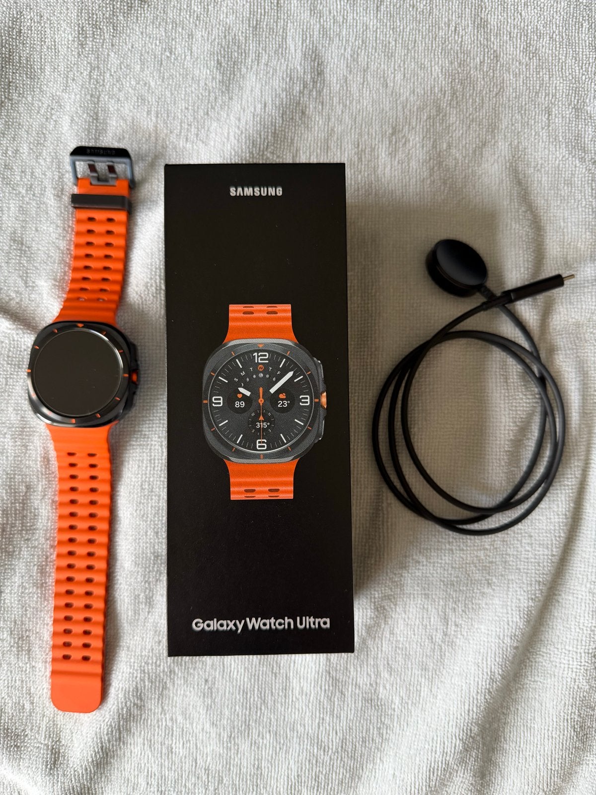 Samsung Galaxy Watch Ultra Oranje - Zo goed als nieuw, Afstand, Oranje, Ophalen of Verzenden, Zo goed als nieuw