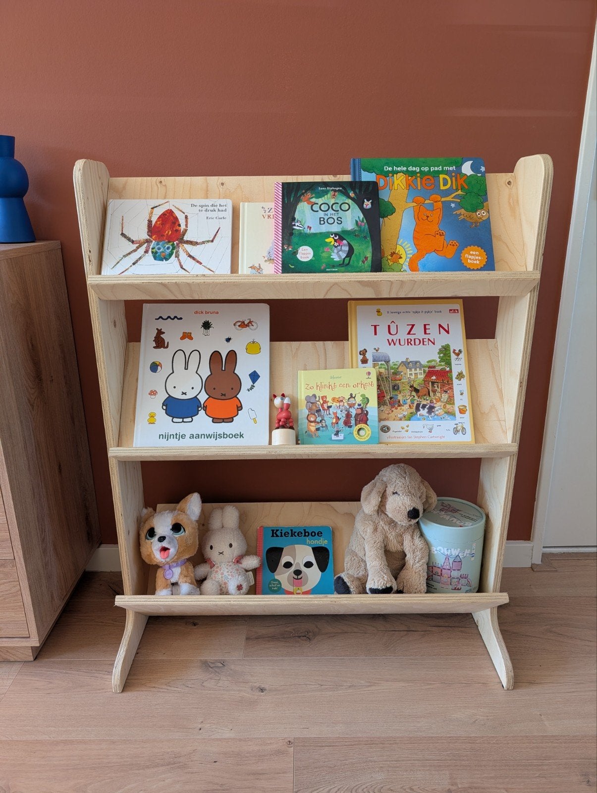 Nieuw houten kinderboekenrek - Montessori stijl, Ophalen, Met plank(en), 100 tot 150 cm, Nieuw